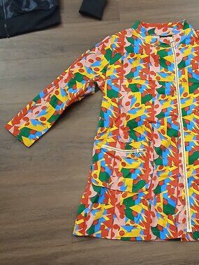 RARE Nooworks art teacher dress in macarena print GUC XL DESIGNER US MADE